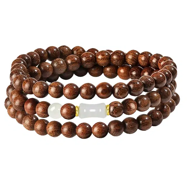 琛宬 【禅意静心】新中式国风潮招财纳福简约基础款文玩盘玩佛珠缠绕时来运转水逆退散#好运 金丝檀木 手串 男女同款情侣款