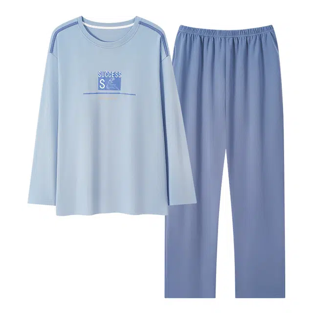 芬腾可安 春秋外出可穿少年感套头宽松亲肤活力显瘦家居服睡衣套装 男款