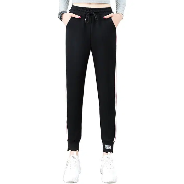 缪斯的诱惑 时尚简约纯色设计保暖舒适亲肤柔软轻薄透气宽松显瘦柔顺面料百搭直筒长裤休闲裤 女款