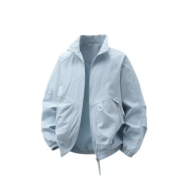 马员外 冲锋衣潮流时尚户外防寒防风纯色简约百搭翻领宽松夹克 男款