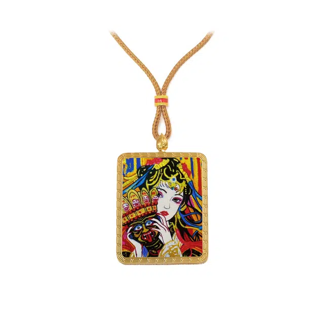 【百无禁忌百财来】 玉临门 国风扎基拉姆前世今生唐卡藏式财神 藏传佛教护身符能量吉星#好运 合金 项链 男女同款情侣款