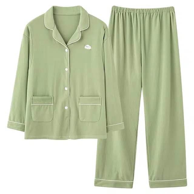 俏薇妮 月子服德绒春秋冬季哺乳女待产服孕妇产妇舒适简约睡衣套装 女款