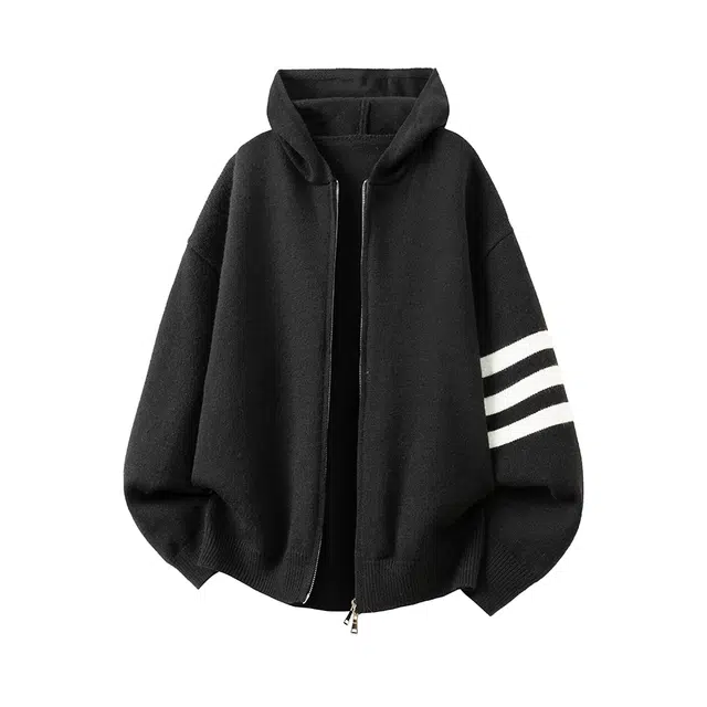 Zofili Retro Striped Hoodie