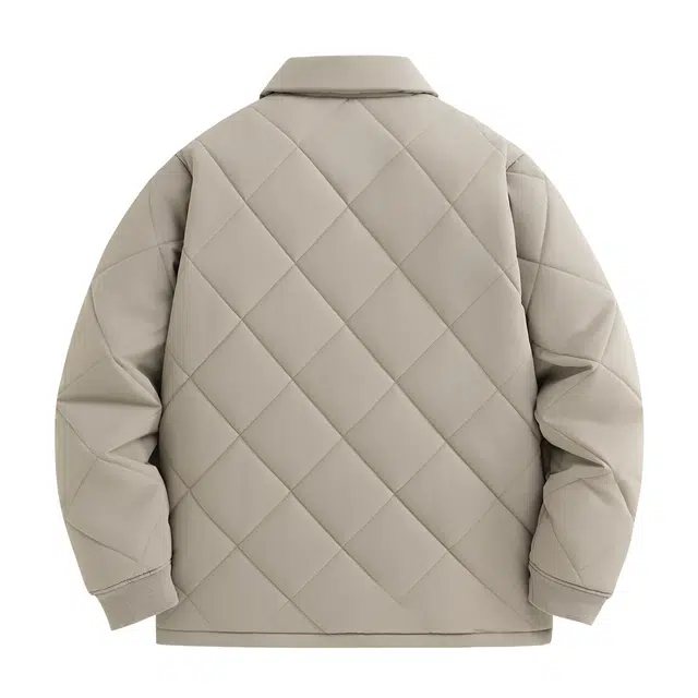 贵人鸟 暖行系列 简约纯色品牌织标宽松休闲翻领绗缝舒适加厚保暖防风茄克棉服外套 男女同款