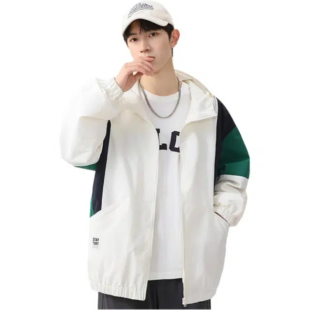 马员外 休闲时尚款百搭潮流简约长袖夹克 男女同款