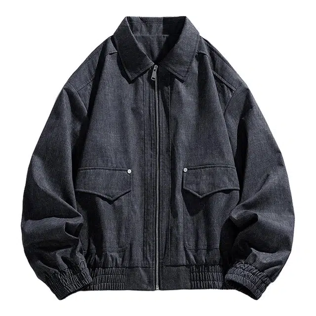 马员外 复古翻领百搭时尚简约长袖夹克 男款