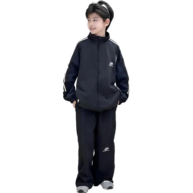 蓝彩何休闲运动套装 儿童装男童秋装春秋款中大童服装秋季男孩学院风韩范装