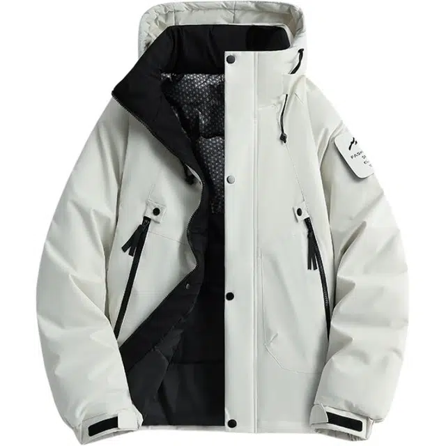 马员外 户外防水百搭时尚简约长袖保暖夹克 男款
