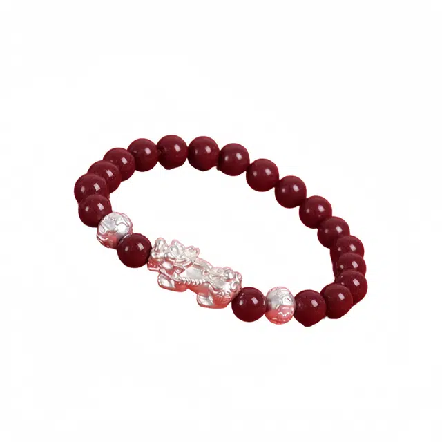 爱骊 貔貅招财吞金兽 财运亨通财源滚滚 福气满满 招财纳福圆满平安 新中式 简约时尚礼盒款#好运 朱砂 手串 男女同款情侣款
