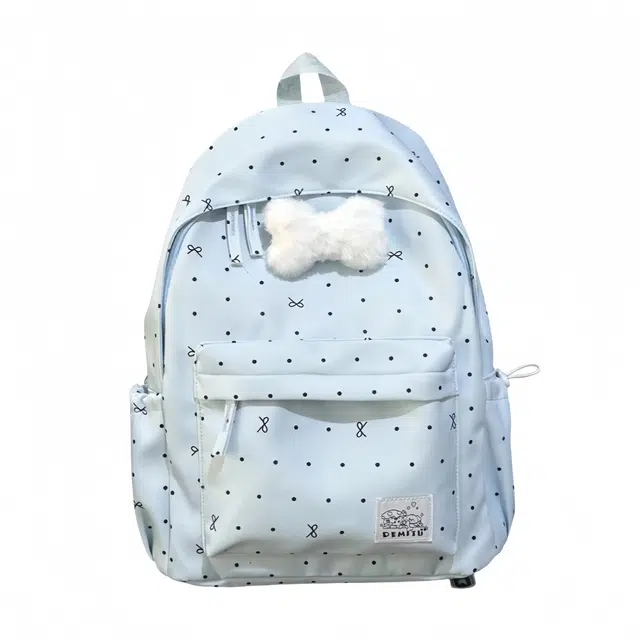 凡思曼 氛围感波点蝴蝶结百搭高颜值 尼龙 双肩包 中号 女款 多色