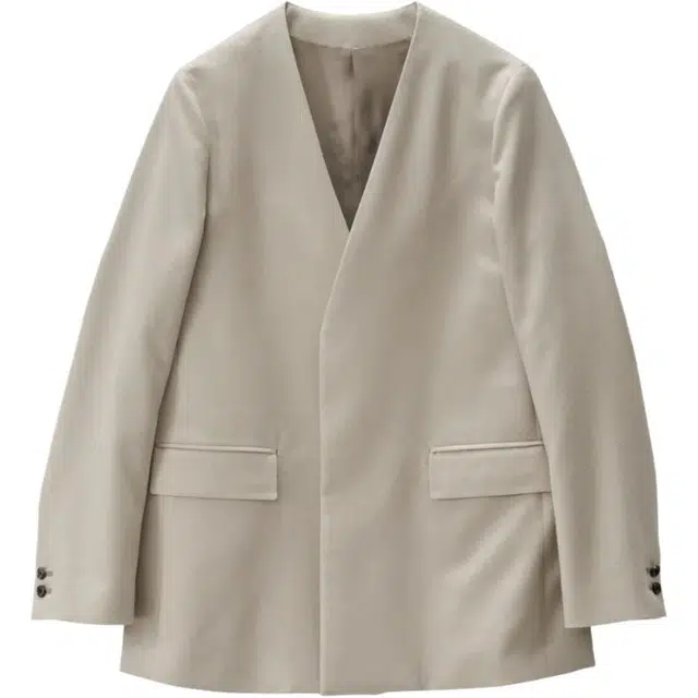 Graphpaper FW25 Scale Off Flannel Collarless Long Jacket