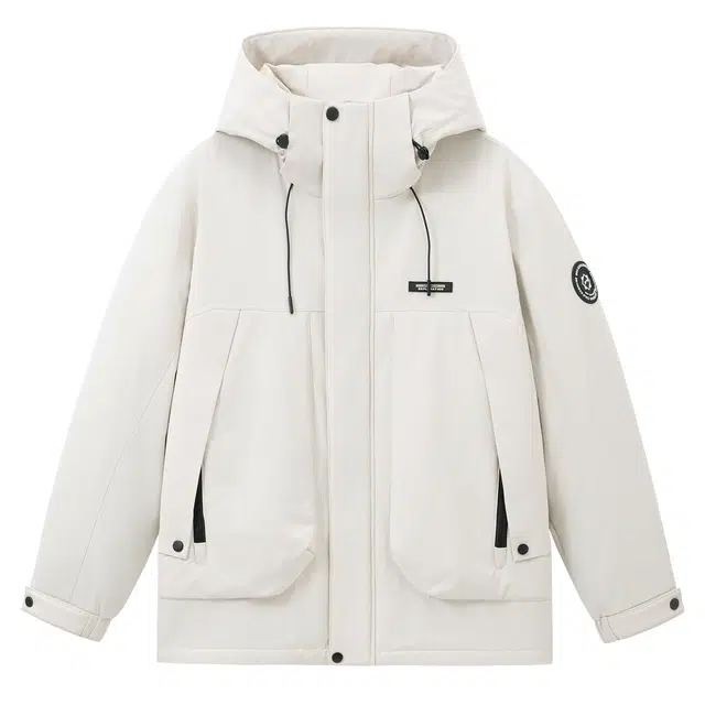 贵人鸟 暖行系列 连帽防风百搭品牌袖标拒水舒适加厚保暖工装棉服外套 男女同款