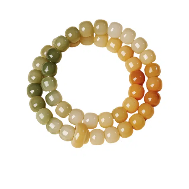 茂琼 招财纳福万事顺遂好运连连新中式古风民族风文玩文玩手链盘玩串国潮经典优雅时尚简约精致文玩念珠 菩提根 手串 男女同款情侣款