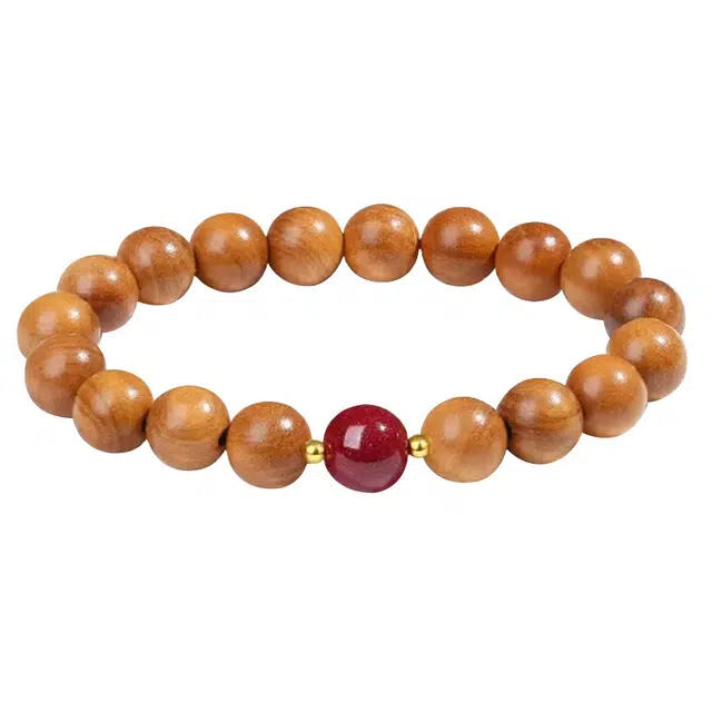 琛宬 【吉祥如意】新国风国潮经典转运圆珠造型潮流百搭文玩盘串手工打磨弹力可调节#好运 桃木 手串 男女同款情侣款