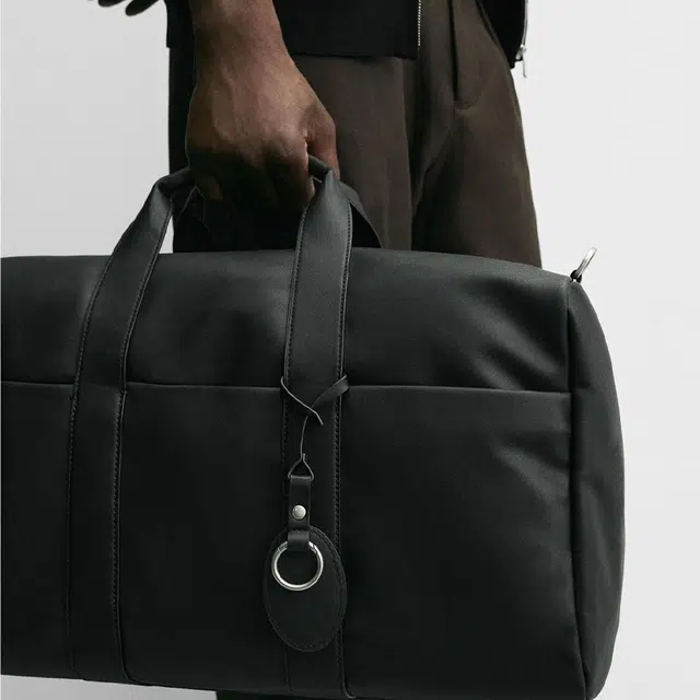 ZARA PU Travel Tote Bag Black