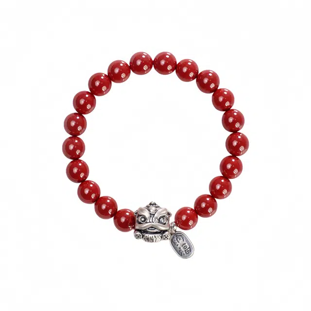 爱骊 醒狮纳福 转运招财时尚小众新中式 日进斗金财源广进 极简百搭显气质优雅平安顺遂个性#好运 朱砂 手链 男女同款情侣款