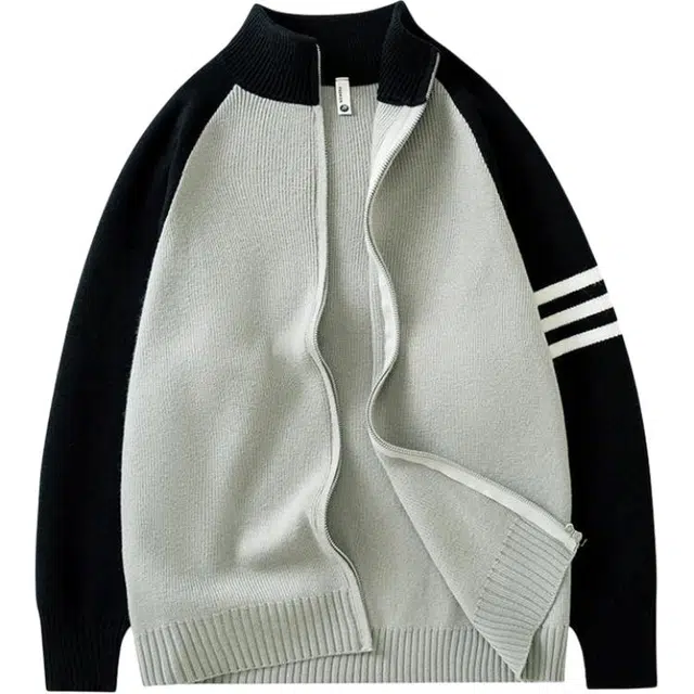 马员外 休闲百搭时尚长袖立领针织衫 男款