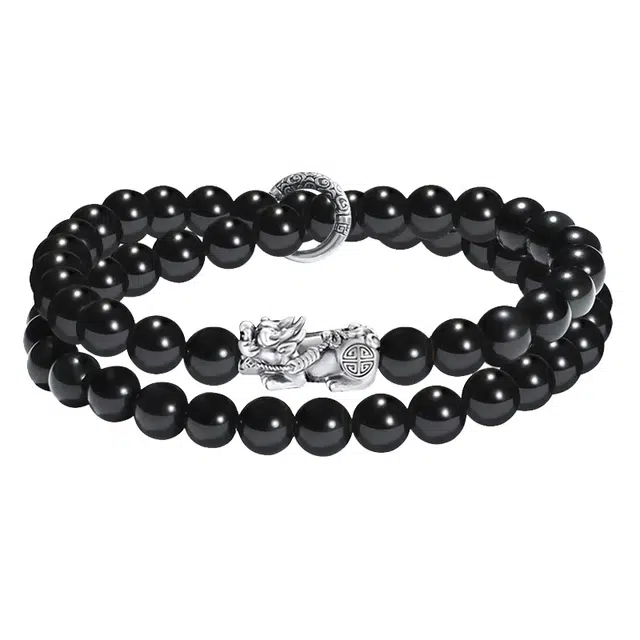 琛宬 【招财貔貅吞金兽】八方来财平安喜乐有钱花新中式国潮高级感小众精致招财纳福复古文玩佛珠#好运 黑檀 木作手串 男女同款情侣款