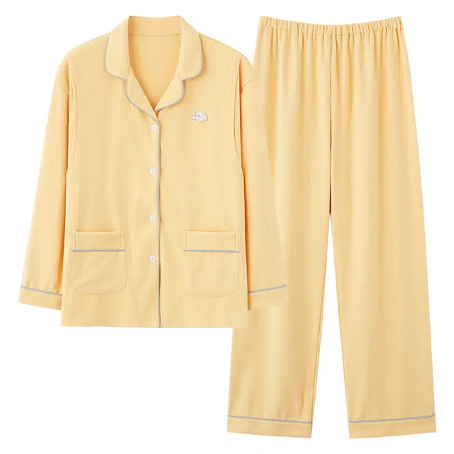 俏薇妮 德绒春秋冬季简约月子服哺乳女孕妇产妇产后待产服睡衣套装 女款