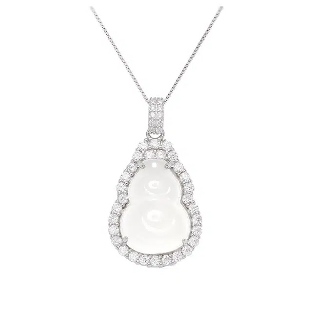 金大福 福禄葫芦 新中式国潮小葫芦福禄双全招财纳福转运上岸平安喜乐轻奢温婉简约百搭高级感显白锁骨链#好运 玉髓 项链 女款