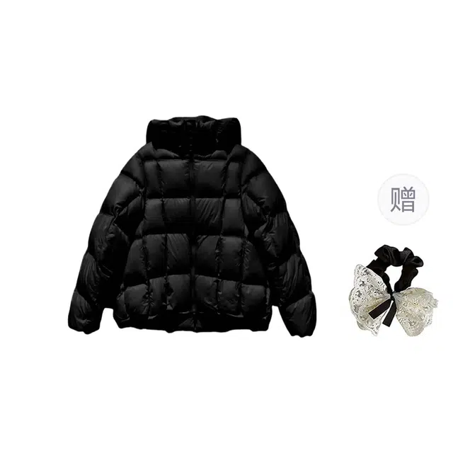 涂诗菲 韩版高级感清新纯色休闲百搭简约宽松舒适遮肉显瘦时尚通勤外套棉服 男女同款