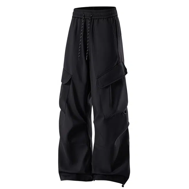 马员外 秋冬长裤户外潮牌防水多口袋潮牌多口袋户外登山裤情侣潮牌宽松直筒裤休闲裤 男女同款