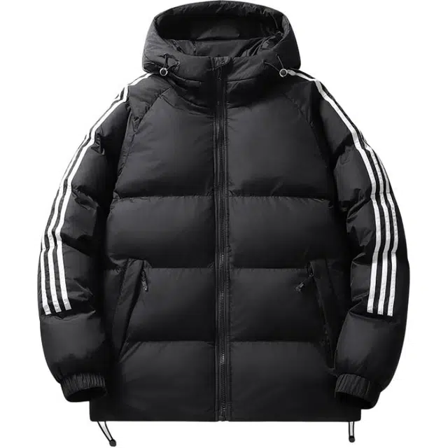 马员外 休闲厚保暖连帽百搭时尚简约宽松棉服 男款