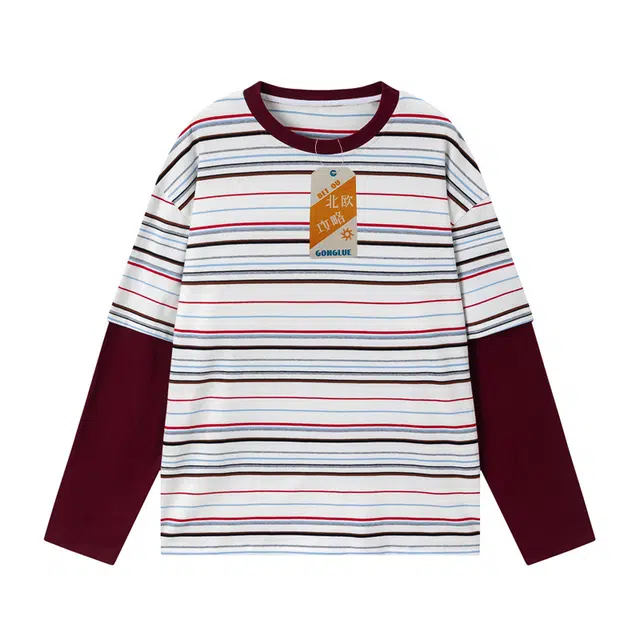 北欧攻略 韩系休闲假两件套头高街小众复古针织衫 男女同款