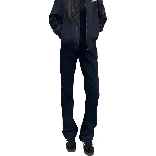 黑马漫画 微喇裤直筒裤男秋季美式修身显腿长裤子窄版西装裤 男女同款