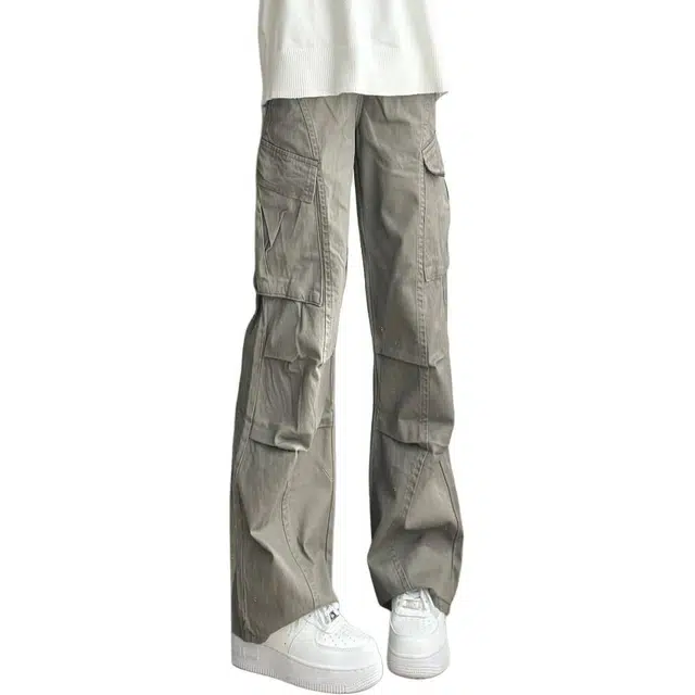 徐百货 美式高街潮牌百搭牛仔裤秋季纯棉长裤潮流宽松直筒阔腿裤 工装裤 男女同款