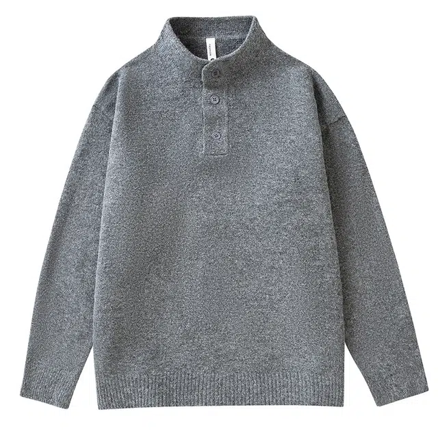 马员外 潮牌秋冬季立领高品质合身简约百搭时尚针织衫 男款