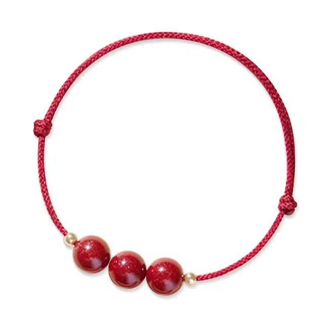 谧月珠宝 鸿运当头水逆退散诸事顺利红绳学业上岸高考编织本命年气质时来运转转运珠精美礼盒高级感好运 朱砂 手绳 男女同款情侣款