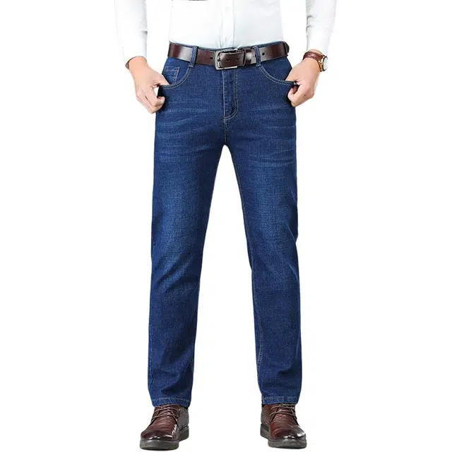 老爷车 时尚简约舒适纯色牛仔裤 男款