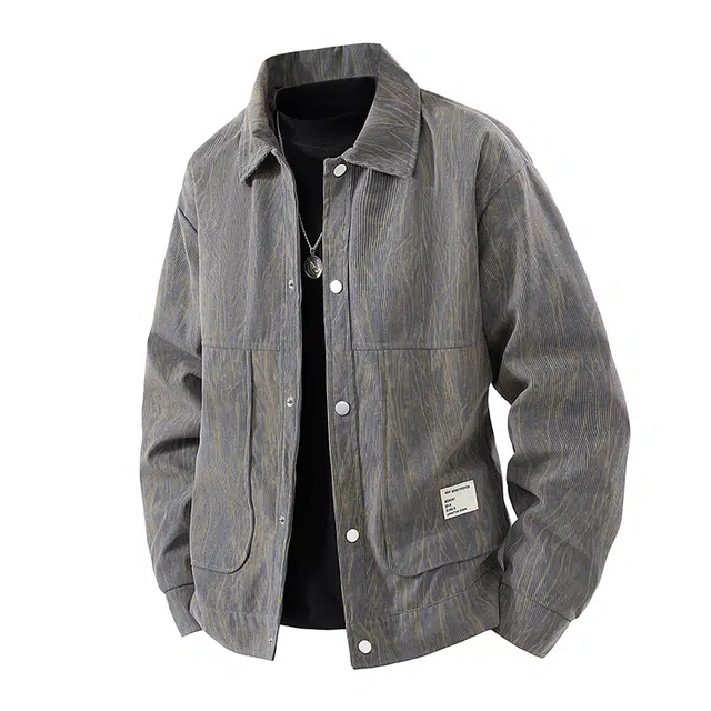 马员外 户外休闲防水防风翻领百搭时尚简约长袖夹克 男款