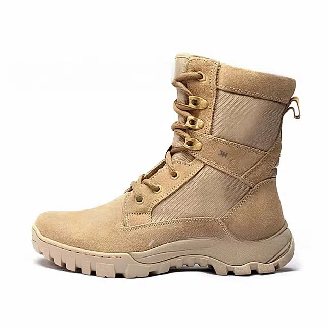 际华 牛反绒 时尚潮流 沙漠靴 作战靴 战术靴 训练靴 透气 耐磨防滑 高筒 户外靴 男女同款