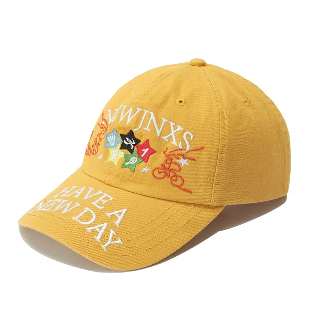 江南先生 城市接力赛 复古水洗五角星运动刺绣帽子百搭休闲可调节 棉 鸭舌帽 男女同款情侣款