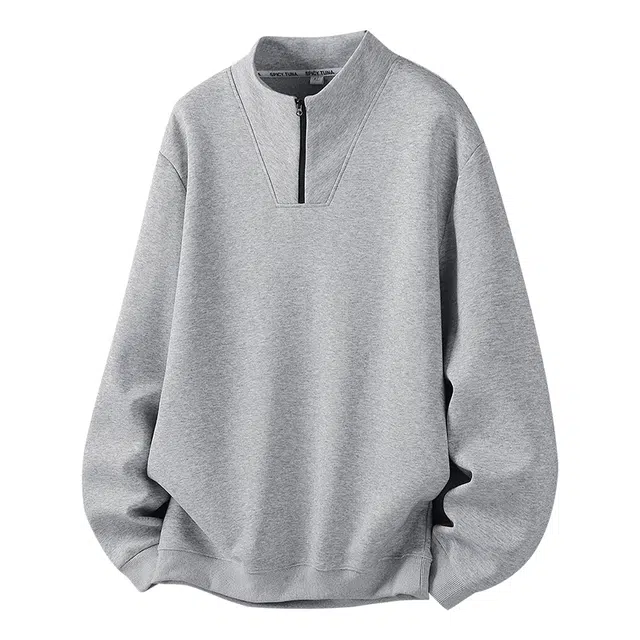 马员外 休闲时尚百搭简约长袖拉链保暖卫衣 男款