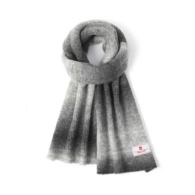 宫里的世界 拼色复古通用 腈纶 绒线围巾 男女同款情侣款