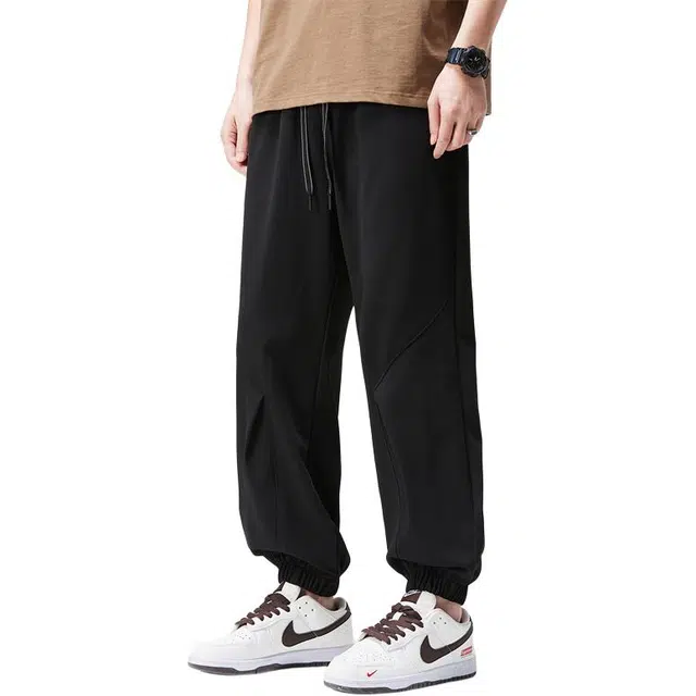 海尔斯 简约时尚百搭户外运动宽松系带休闲裤 男款