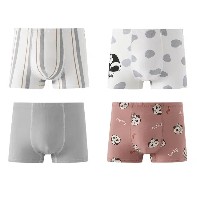 棉奇熊 棉奇熊舒适柔软透气卡通可爱四角裤内裤儿童款