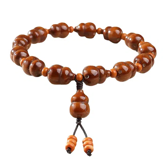 子婳 招财纳福诸事顺利金钱鼠葫芦福禄双全原色实心珠串文玩盘玩解压好运 紫金鼠 手串 男女同款情侣款