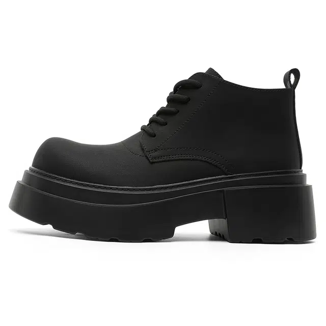 秋冬季英伦复古时尚通勤高帮机车 短靴 男款
