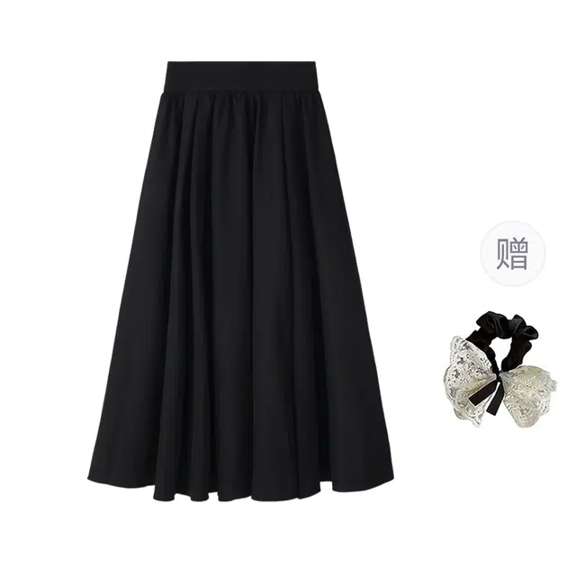 涂诗菲 韩版时尚纯色高级感设计感高腰显瘦气质通勤舒适慵懒风西装休闲长裙 女款