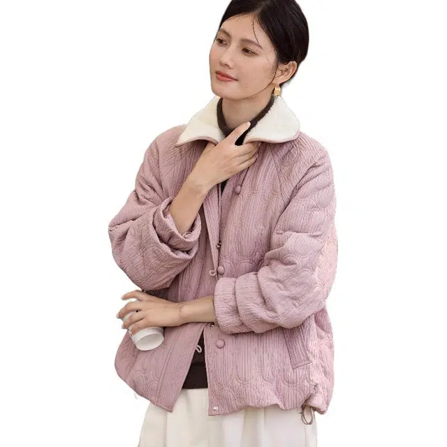 佐塞斯 高端品质轻奢撞色设计感棉百搭夹棉外套棉服 女款