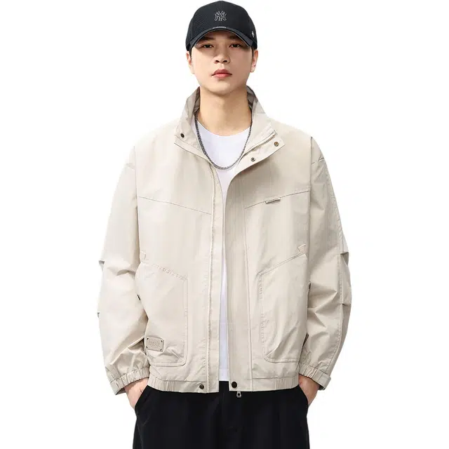 马员外 百搭时尚简约宽松长袖夹克 男款