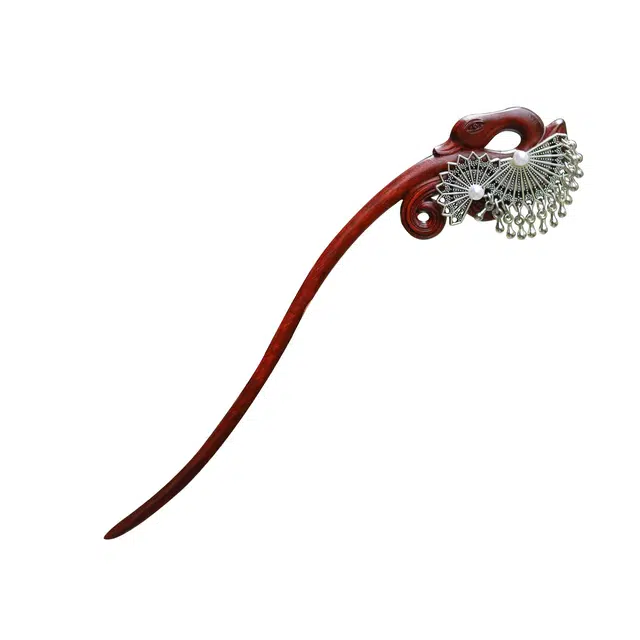 暖瞳 古典优雅国风日常通勤绝美精致复古#好运 天然紫檀木 发簪 女款