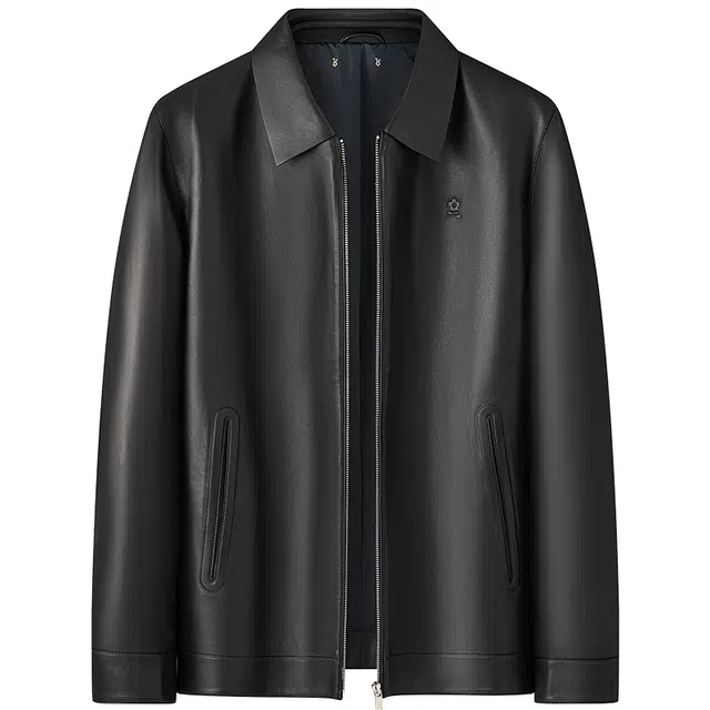 梦特娇 时尚日常百搭潮流简约舒适休闲皮衣 男款