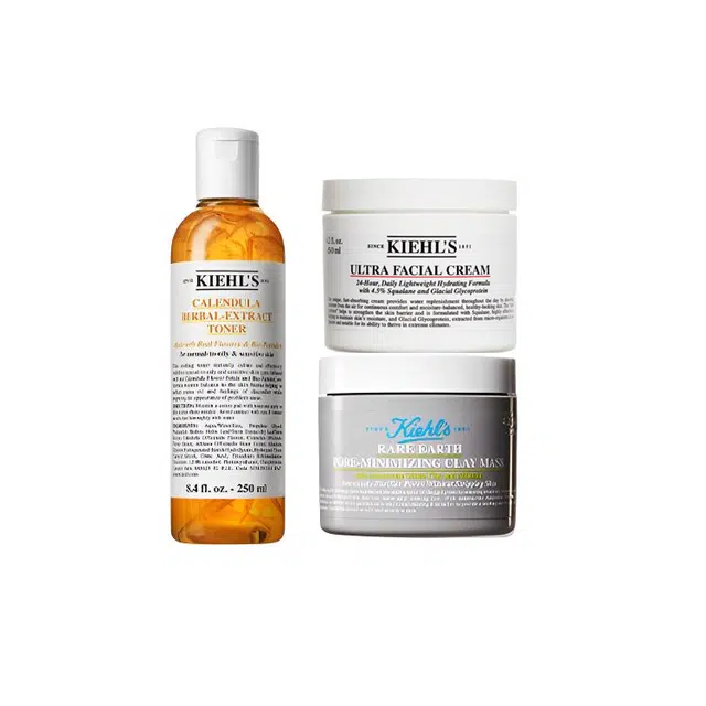 科颜氏 新版全明星护肤套装第二代金盏花多肽精华水+白泥面膜+第三代高保湿面霜 控油 水油平衡保湿补水去黑头