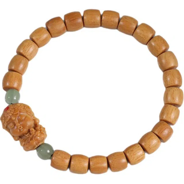 得笙陌 度母新中式国潮转运好运桶珠手持串 黄金檀 手串 男女同款情侣款