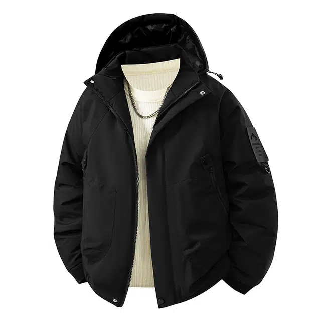 马员外 防风防水加热保暖百搭时尚简约合身长袖夹克 男款